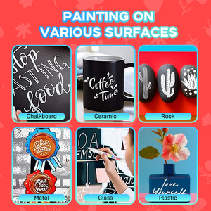 Offerta di Fabbrica: Set di 5 Pennarelli a Gesso Liquido <span class=keywords><strong>Bianco</strong></span> Non Tossici, Senza Polvere, <span class=keywords><strong>per</strong></span> Finestre e Vetro - Product Image 5