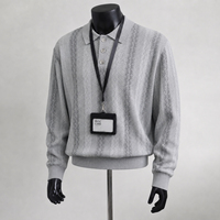 Pull tricoté rétro jacquard pour homme, chic et luxueux, à manches longues, respirant, infroissable, idéal pour l'automne