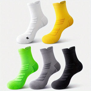 Custom Tube Sport Running <b>Sock</b> Solid Color Cushion Anti Slip Striped Running <b>Sock</b> Custom Logo Basketball Sport <b>Sock</b> - Product Image 6
