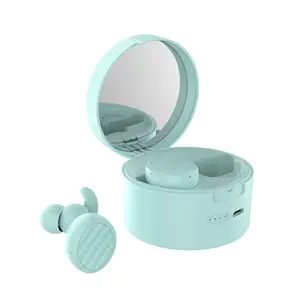 Mart Supply Multifunctional Wireless Earphones and Mirror and Mobile Holder 3 in 1 for Girls BT In-ear Headphone