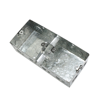 Boîte de jonction électrique durable IP55 de 160*75*50 mm, en acier galvanisé, rectangulaire, résistante à la corrosion, en métal