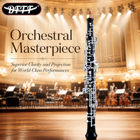 High Quality C Ebony Oboe OEM C Tone Ebony Wood Oboe With Silver Plated Keys Wood Wind Instruments Professional Performance