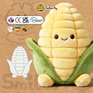 Peluche personnalisée en forme de maïs |   Tissu sûr et non toxique |   Certifié CE et UKCA |   Mascotte de marque personnalisable en forme de fruits et légumes en peluche - Product Image 1