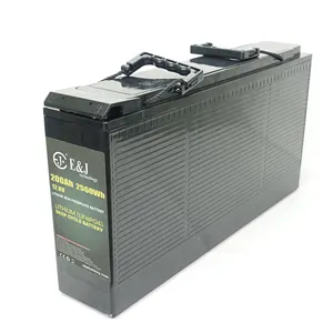 12V 200Ah Slim Line Lithium Batterij Deep Cycle Systeem Front Terminal Vervangen Agm Caravan Batterij Voor Rv, ev, Boten