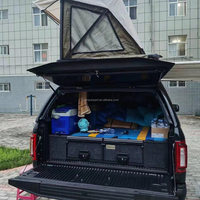 Cuisine intégrée pour camion tout-terrain, cuisinière à gaz, évier, rangement coulissant pour le lit arrière, accessoires intérieurs pour F150, galvanisé