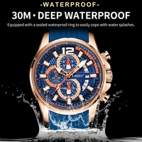 Reloj de Lujo Moderno con Esfera Grande, Luz Nocturna, Temporizador, Calendario, Reloj de Cuarzo de Silicona Resistente al Agua para Hombre, con Fecha, para Negocios