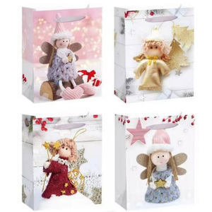 Nuova Borsa Regalo in Carta Kraft con Grafiche Natalizie 2022, Sacchetto per <span class=keywords><strong>Caramelle</strong></span> e Biscotti per Decorazioni di Capodanno - Product Image 4