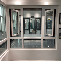Ventanas Abatibles de Aluminio de Alta Resistencia para Edificios de Gran Altura, Diseño Moderno, Carga de Viento de 3000 Pa, Cumplen con la Norma ASTM E2834, Marco de Aleación de Aluminio