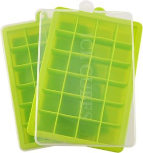 Moules à glaçons en <span class=keywords><strong>silicone</strong></span> avec <span class=keywords><strong>couvercle</strong></span> pour congélateur, amovibles et empilables, 15/24 glaçons par <span class=keywords><strong>bac</strong></span> - Product Image 6