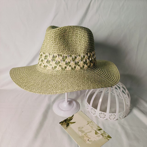 Custom Logo Panama <b>Hat</b> Unisex Toquilla <b>Straw</b> Beach Sun Protection Wide Brim Hand Embroidery Adult Summer <b>Hat</b> - Product Image 5