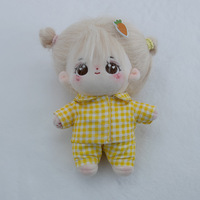 Ensemble pyjama chemise à carreaux 10cm 20cm, vêtements en tissu personnalisés avec logo pour poupées de 15cm, série Fantasy pour jouets en peluche