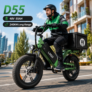 Bicicleta Eléctrica de Carga D55 con Llantas Gruesas de 20 Pulgadas y Motor de 750W, Personalizable para Trabajo de Carga y Reparto Urbano - Product Image 1