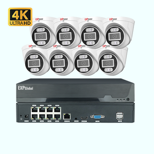 מצלמת כיפת 8mp עם ראיית לילה 4k 8-ערוץ poe nvr מערכת אבטחה חיצונית רשת וידאו מערכת תקשורת cmos חיישן - Product Image 1