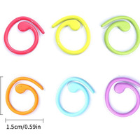 20 marqueurs de mailles circulaires en métal à verrouillage, breloques pour planificateur, accessoires de tricot et de crochet DIY