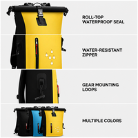 Sac à dos de rafting multifonctionnel imperméable en PVC pour l'extérieur, grande capacité, unisexe, couleur unie, sac étanche pour la navigation fluviale