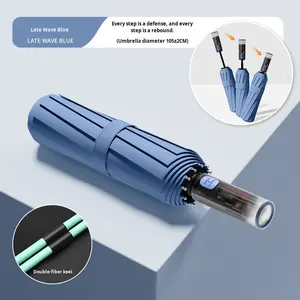 Parapluie moderne entièrement automatique anti-rebond protection UV parasol 24-Bone Double <span class=keywords><strong>quille</strong></span> agrandi vinyle crème solaire sans danger - Product Image 6