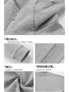 Sudadera con Capucha para Hombre, Personalizable, Estilo Americano, Suéter Cardigan, Cierre de Cremallera Resistente, Holgada - Product Image 5