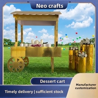 Carrito de Postres Decorativo de PVC y Acrílico para Bodas, Fiestas, Exhibiciones de Alimentos, Eventos Temáticos, Presentación de Comidas, Directo de Fábrica