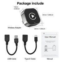Adaptador 2 en 1 de Amazon que convierte CarPlay y Android Auto de cableado a inalámbrico con conexión USB Plug & Play CP284 para automóviles
