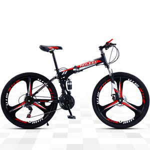 Vélo de Montagne Pliant d'<span class=keywords><strong>Occasion</strong></span> à Double Suspension et Freins à Disque en Acier, 24-29 pouces, 21/24/27 Vitesses, pour Hommes/Unisexe - Ventes Flash - Product Image 4
