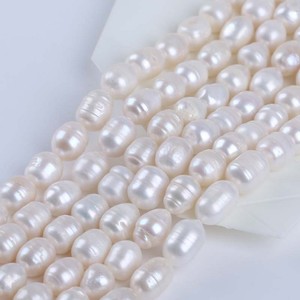 Perlas de Agua Dulce Naturales en Forma de Arroz, Económicas, de 10-11 mm, Accesorio para Abalorios, Color Blanco y Rosa, Lote de Perlas en Forma de Arroz de 10-11 mm - Product Image 2