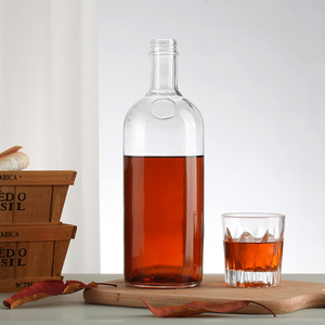 Botellas Clásicas de Vidrio de 500 ml y 750 ml, Venta al por Mayor, Botellas Vacías Transparentes Redondas para Vodka, Whisky y Tequila - Product Image 6