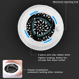 Difusor de Pelo Giratorio Profesional de Material ABS Duradero, Color Negro/Blanco, Marca <span class=keywords><strong>WangDa</strong></span>, Modelo Ac-277-black, Compatible con Varios Tipos de Cabello - Product Image 4