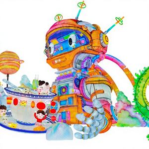 โคมไฟไหมจีนขนาดใหญ่พร้อมไฟ LED - กันน้ำและใช้พลังงานจากแบตเตอรี่ สำหรับเทศกาลคริสต์มาส ดิวาลี วันขอบคุณพระเจ้า และการแสดงโคมไฟ - Product Image 1