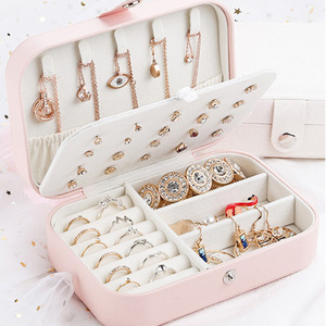 Jewelry Box Leather Leather Factory Price Hot Sale Luxury Brand Jewelry Box 2022 Popular Jewelry Box Accessories Leather Bag