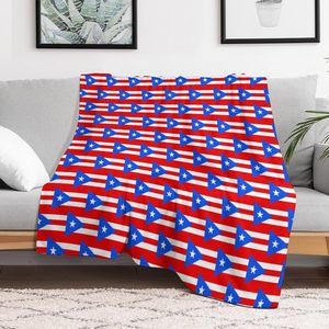 2024 Venta caliente al por mayor de alta calidad de fábrica de personalidad manta de tiro personalizada <span class=keywords><strong>Puerto</strong></span> Rico América bandera manta de franela - Product Image 5