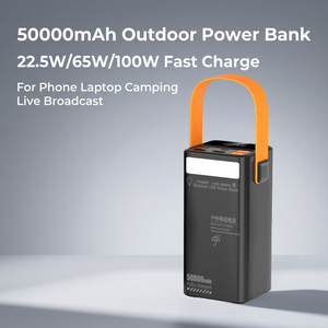 Banco de Energía de Alta Potencia para Exteriores de 50000 mAh, Tipo-C, Carga Rápida de 22.5W/65W/100W para Computadoras Portátiles, Teléfonos, Campamentos, Transmisiones en Vivo, Luz LED - Product Image 1