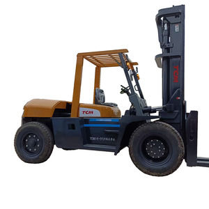 รถยกญี่ปุ่น TCM FD100 มือสอง 10 ตัน เครื่องยนต์ดีเซล ยางตัน สำหรับใช้งานกลางแจ้ง - Product Image 1