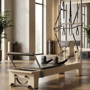 Tmax Cama <span class=keywords><strong>de</strong></span> <span class=keywords><strong>Pilates</strong></span> Reformer <span class=keywords><strong>de</strong></span> Madera con <span class=keywords><strong>Torre</strong></span> <span class=keywords><strong>de</strong></span> Madera <span class=keywords><strong>de</strong></span> Arce para Estudio - Product Image 1