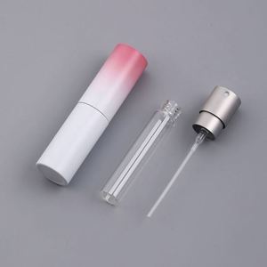 Custom Printed Logo Empty 8Ml Luxury Travel Refillable Aluminum Glass Twist Gradient Color Portable Pump Sprayer <b>Perfume</b> - Product Image 1