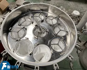 Filtro de agua de cartucho de bolsa de coladores de cesta múltiple, sistema de filtro de bolsa de carcasa de acero inoxidable