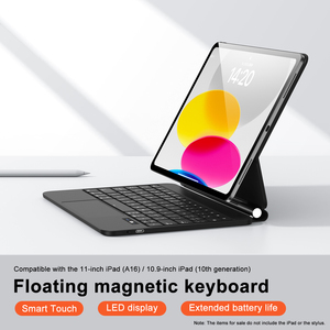 Clavier magique sans fil standard personnalisé pour <span class=keywords><strong>iPad</strong></span> <span class=keywords><strong>Air</strong></span> 4/5/6/7, modè<span class=keywords><strong>les</strong></span> 10,9/11 pouces, équipé d'un rétroéclairage et d'un écran numérique - Product Image 2