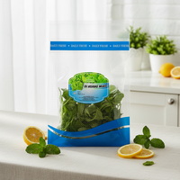 Sacs en plastique transparents micro-perforés avec trous pour l'emballage de légumes frais (laitue, oignon, carotte, pomme de terre)