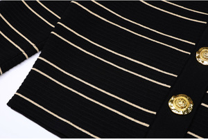 A10827 Migugarment <strong>Summer</strong> Elegant Women Striped Knit One Piece Outfit Fashion Long Sleeves Knit <strong>Cardigan</strong> for <strong>Ladies</strong> Hot Sales - Product Image 5
