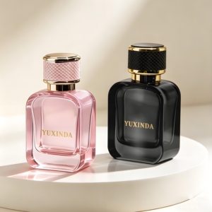 Flaconi di Profumo in Vetro di Lusso da 30ml 50ml 100ml, Neri <span class=keywords><strong>e</strong></span> Rosa, Vuoti, Personalizzabili, con Scatola <span class=keywords><strong>e</strong></span> Spruzzatore a Crimpatura, Stampa Serigrafica - Product Image 1