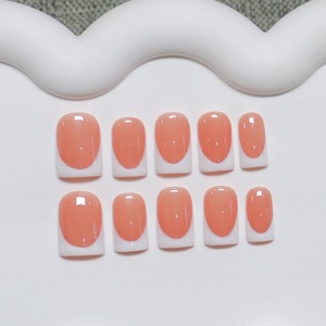 <span class=keywords><strong>Uñas</strong></span> Postizas Acrílicas al por Mayor, Diseño Rosa Nude, <span class=keywords><strong>Cortas</strong></span>, Forma Almendrada, con Logotipo Personalizado - Product Image 5