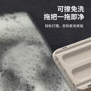 Alfombra de baño minimalista de color sólido, rectangular, de fibra de poliéster, absorbente, antideslizante y de secado rápido para baño. - Product Image 5