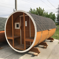 Sauna rond de jardin, structure en bois de sapin imperméable, cabane à vapeur sèche traditionnelle pour le loisir