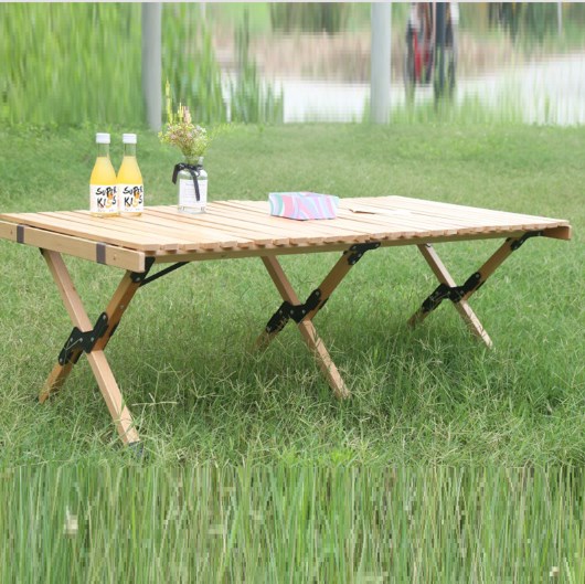 Оптовая продажа, переносной стол для кемпинга и пляжа, деревянный складной стол для пикника и барбекю