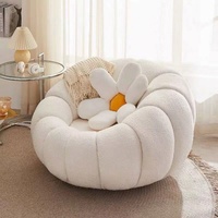 Moderne paresseux canapé velours Tatami citrouille chaise chambre balcon salon pivotant inclinable loisirs salon salle à manger HOYOO HY1626