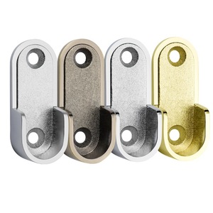 Accessoires de <span class=keywords><strong>fixation</strong></span> pour tringle de penderie en alliage de zinc, style minimaliste moderne, avec support de crochet doré et support de tube pour vêtements, vente en gros - Product Image 1