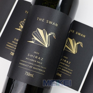 Tùy chỉnh kết cấu lớn lên UV đồng vàng lá dập nổi rượu vang Nhãn dán nhãn cho chai - Product Image 5