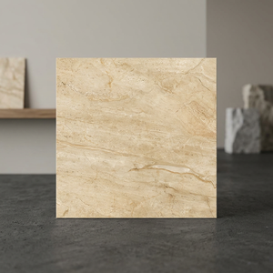 Carreaux de sol en porcelaine vitrifiée effet marbre Aramani Seal, céramique brillante 60x60cm par Vistaar - Product Image 3