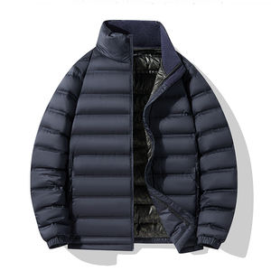 แจ็กเก็ตบุฝ้ายเบาเบาสำหรับผู้ชายเทรนด์สั้นๆปกขนเป็ดผ้าฝ้ายแฟชั่นปรับแต่งโลโก้2025ฤดูใบไม้ร่วงและฤดูหนาว - Product Image 1