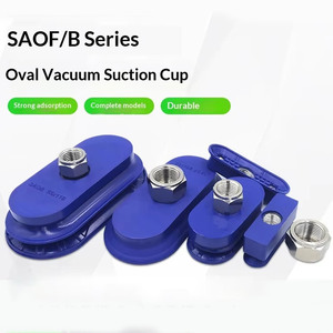 Ventosa de vacío ovalada de tira larga con inserto metálico, resistente al desgaste y a altas temperaturas para manipuladores robóticos, serie SAOF / SAOB - Product Image 4