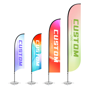 Drapeaux à franges publicitaires d'extérieur, bannières, impression numérique, polyester, imperméable, promotion, utilisation en plage - Product Image 1